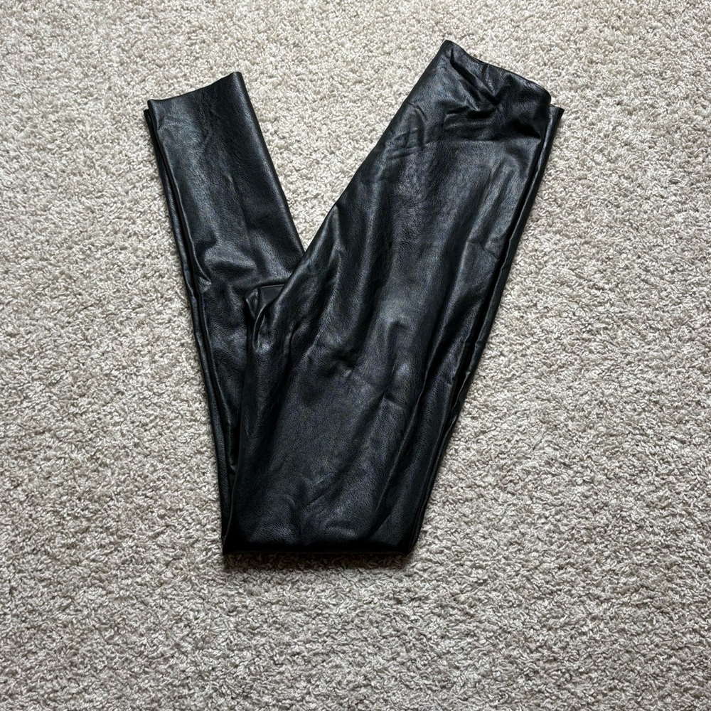 Commando Black Leatherette Leggings